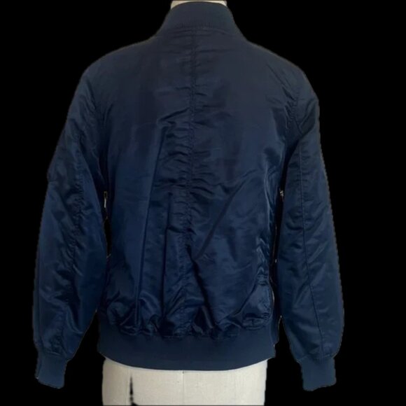 🧥 Steve Madden Navy Bomber Jacket - Picture 3 of 5